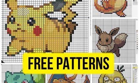 Mega Set Pokemon Free Cross Stitch Patterns for Beginners
