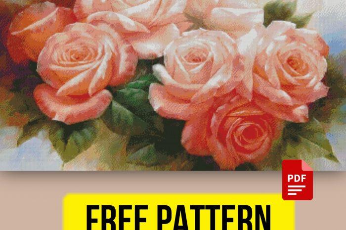 “Roses” – free cross stitch pattern