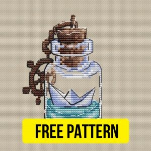 “Bottled Sea” - Free Cross Stitch Pattern Konoplich Small