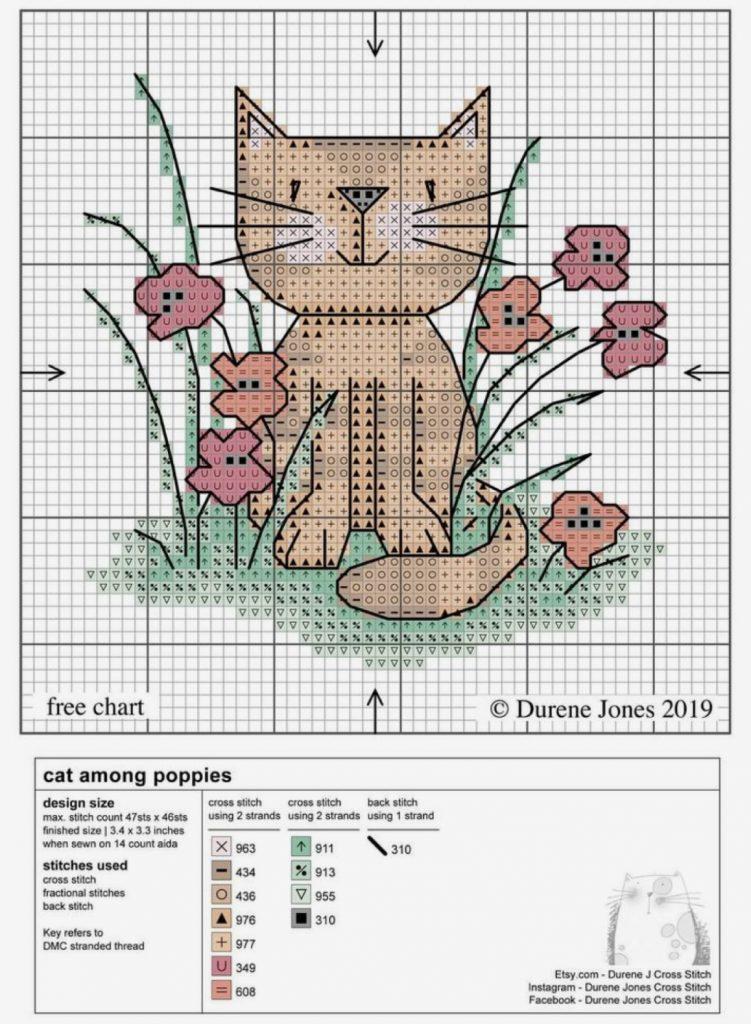 Free Small Cross Stitch Patterns with Animals for Beginners