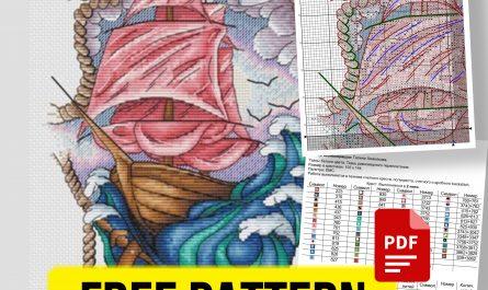 “Sea Ship” - Free Cross Stitch Pattern PDF Nature Download