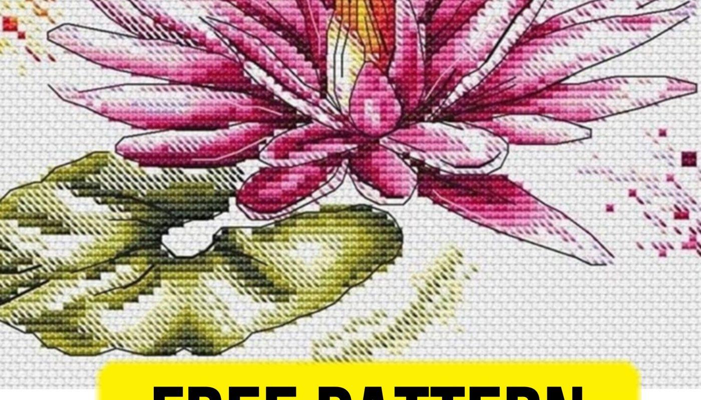 “Water Lily” - Free Cross Stitch Pattern Flowers Nature