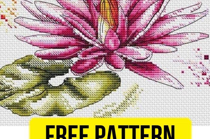 “Water Lily” – free cross stitch pattern