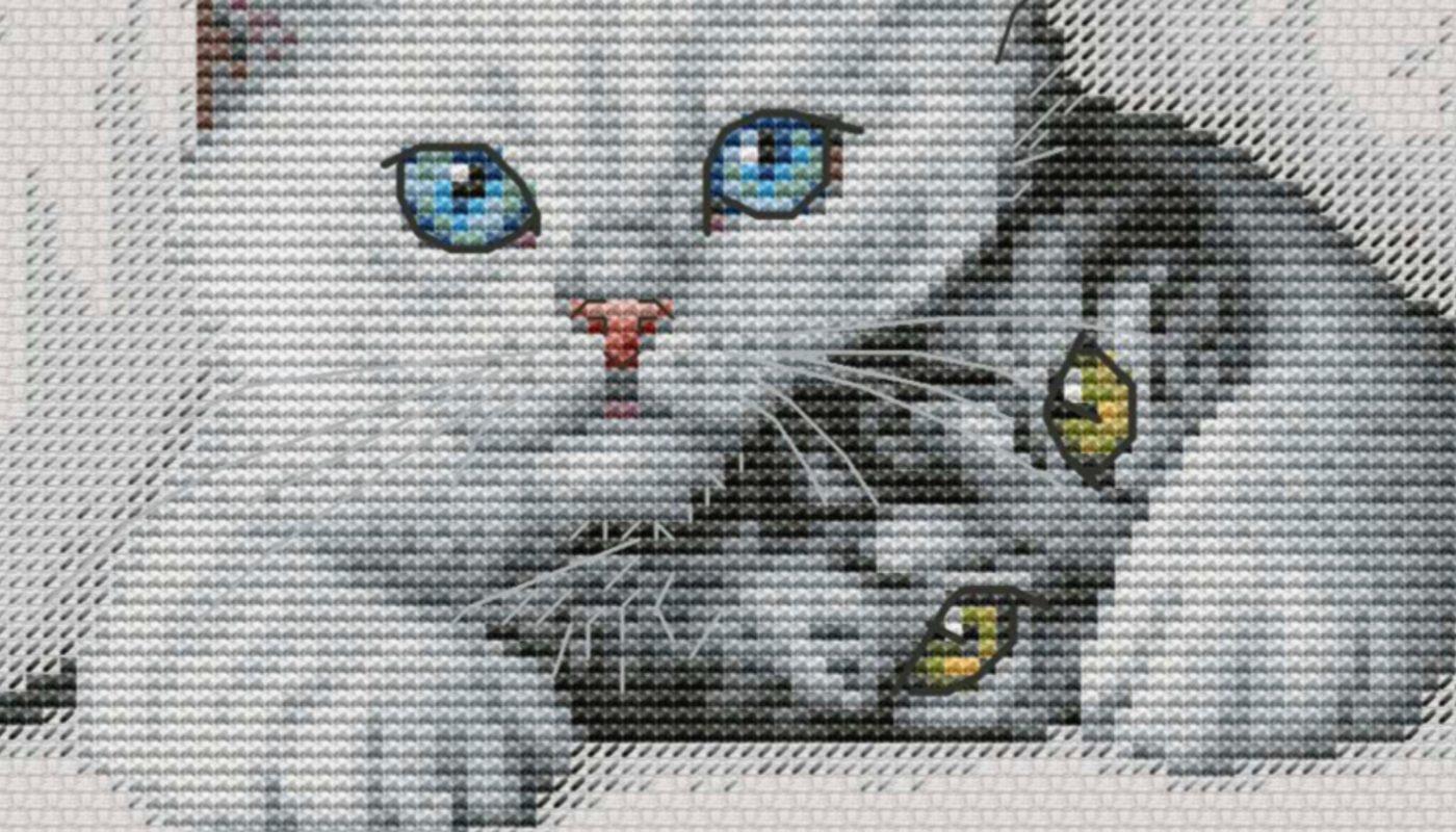 “Kittens” - Free Cross Stitch Pattern Animals Cats Download