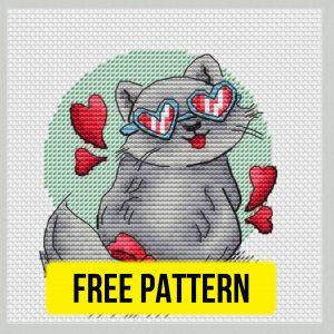 “Miss Perfection” - Free Cross Stitch Pattern Animals Cat