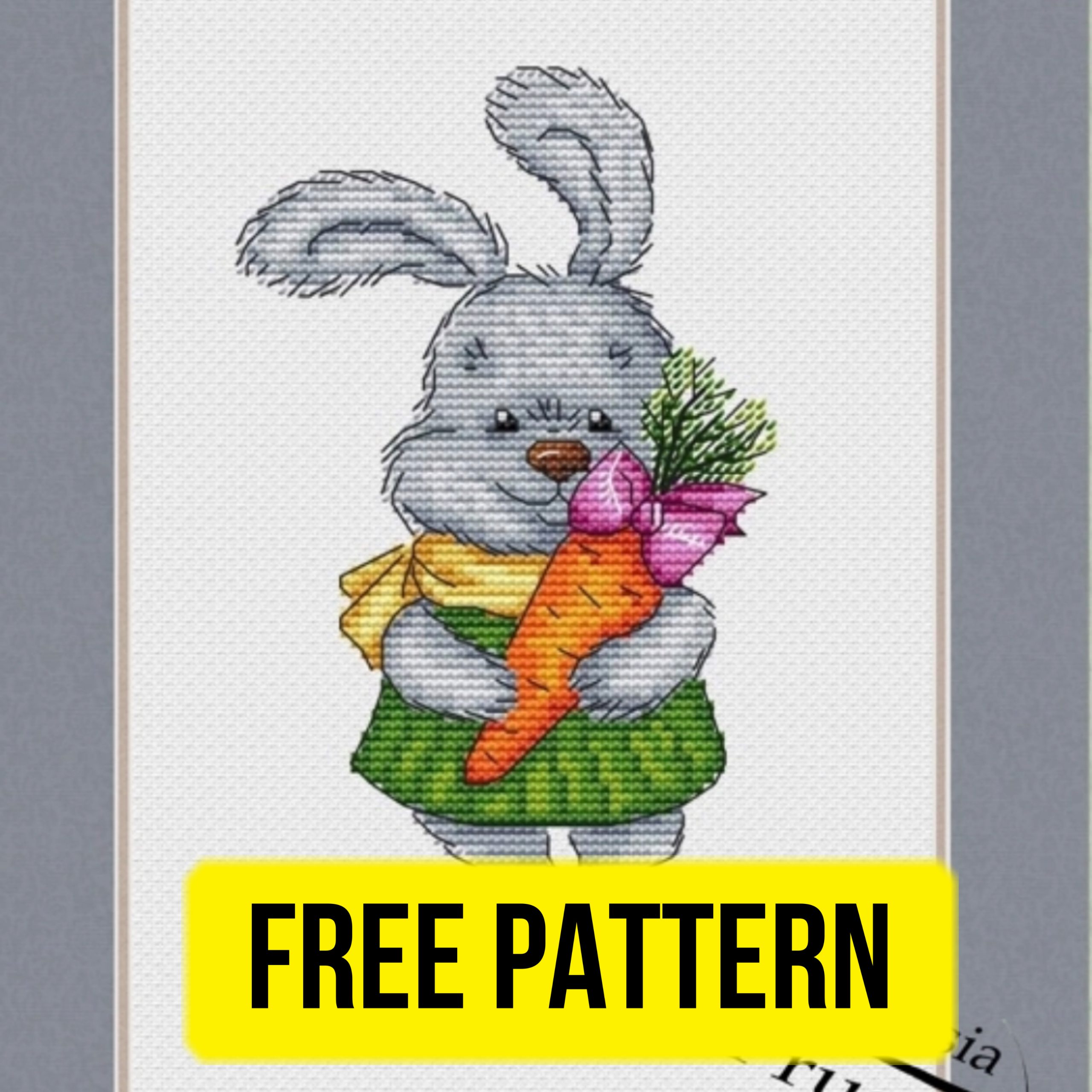 “Rabbit” - Free Cross Stitch Pattern Animals Pruss PDF