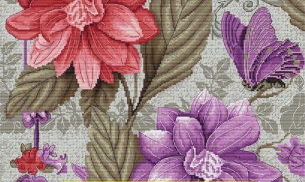 “Flowers Mood” - Free Cross Stitch Pattern Nature Large PDF