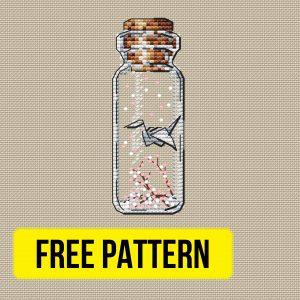 “Paper bird” - Free Cross Stitch Pattern Small for Beginners