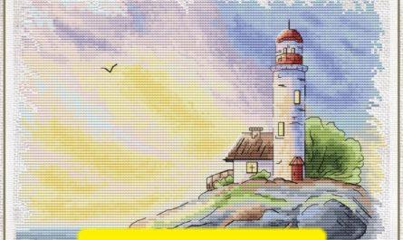 Lighthouse - Free Cross Stitch Pattern Sea Download Design