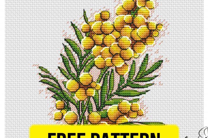 “Mimosa” – free cross stitch pattern