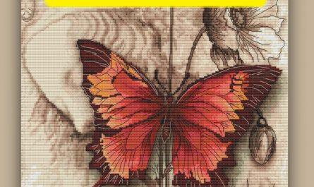 Retro Butterfly - Free Cross Stitch Pattern Download Large