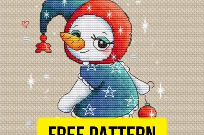 “Snowgirl” – free cross stitch pattern
