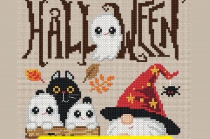 “Happy Halloween” – free cross stitch pattern