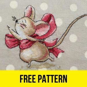 Mouse - Free Small Cross Stitch Pattern for Beginners