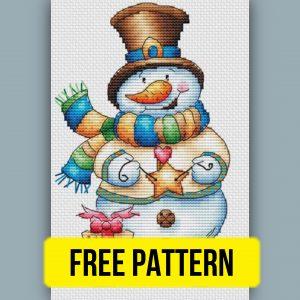 Snowman - Free Cross Stitch Pattern Christmas Download