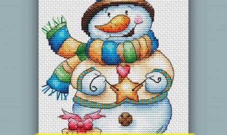 Snowman - Free Cross Stitch Pattern Christmas Download