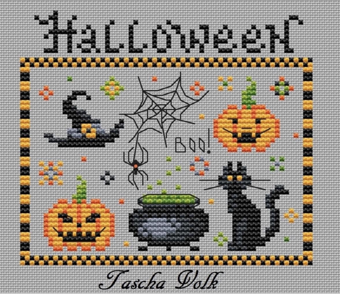 Halloween Primitive - Free Cross Stitch Pattern for Beginners