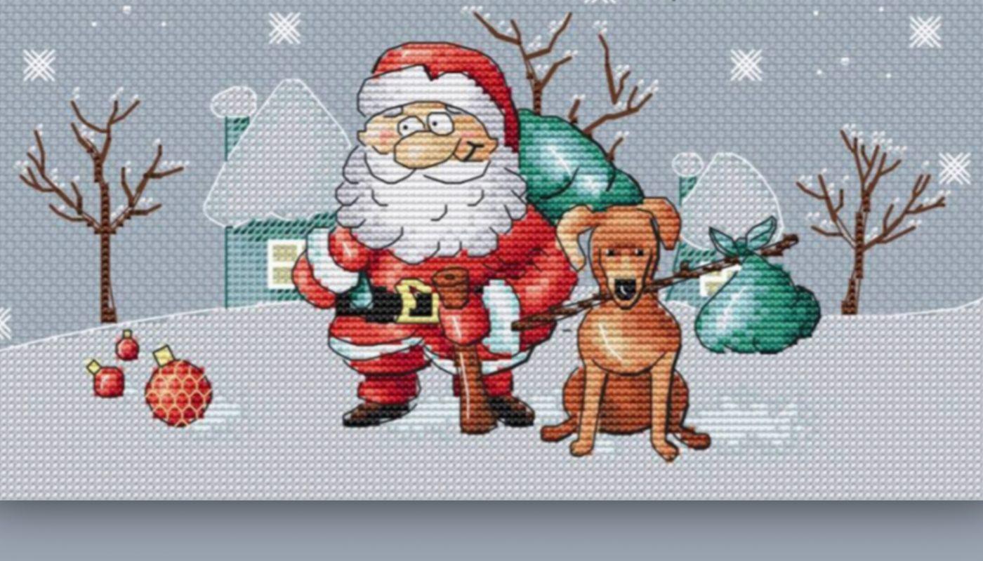 Santa’s Friend - Free Cross Stitch Pattern Christmas Download