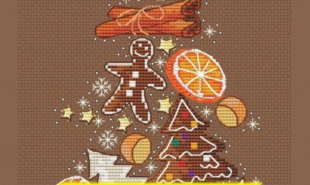 Christmas Tree Gingerbread - Free Cross Stitch Pattern