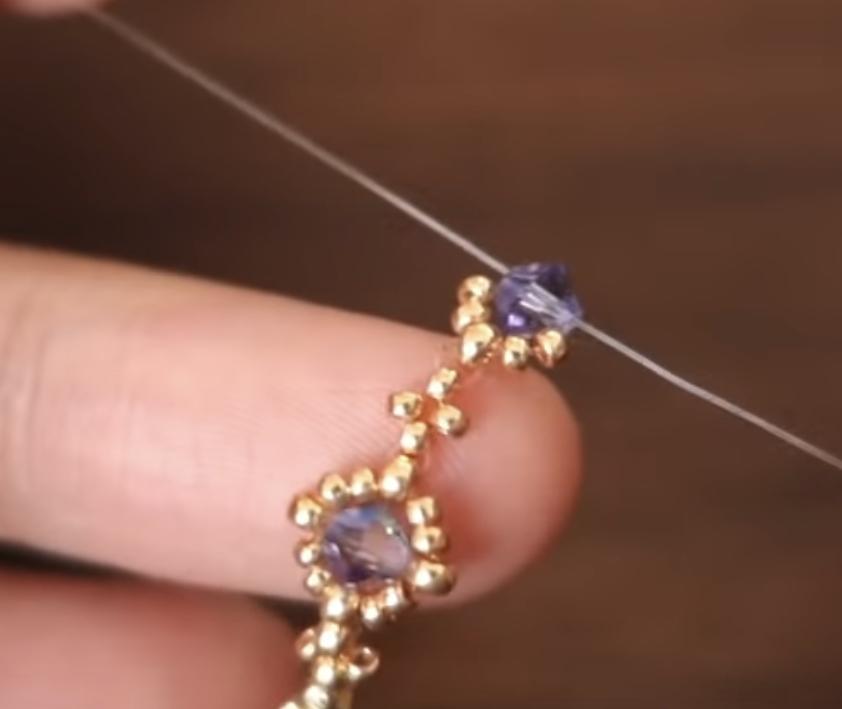 Diamond Bracelet - Free Beading Tutorial for Beginners Jewelry