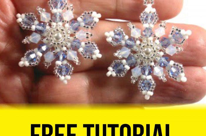“DIY Snowflakes Earrings” – free tutorial