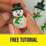 Snowman - Free Beading Tutorial for Beginners Video Xmas