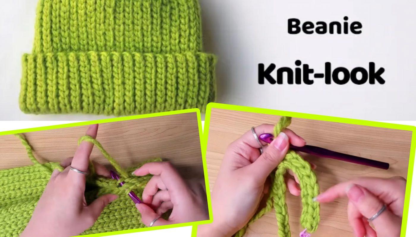 Chunky Knit Beanie - Free Crochet Tutorial Easy for Beginners