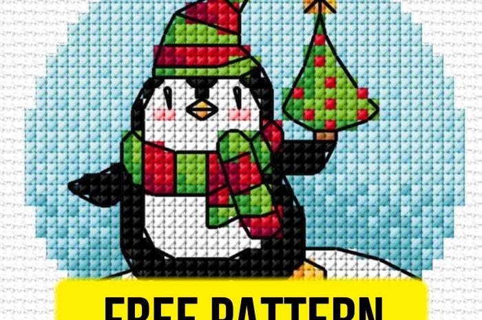 “Christmas penguin” – free cross stitch pattern