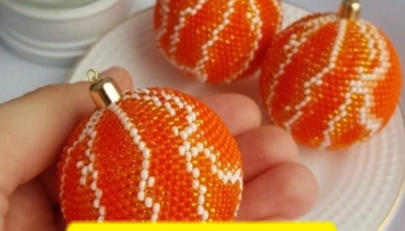 Orange Ball - Free Beading Christmas design DIY Gift Idea