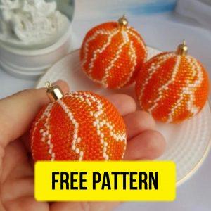 Orange Ball - Free Beading Christmas design DIY Gift Idea