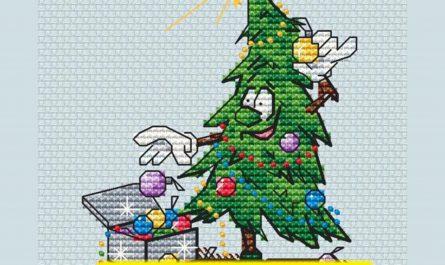 Funny Christmas Tree - Free Cross Stitch Pattern Download