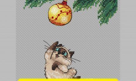Christmas Ball - Free Cross Stitch Pattern Cats Download