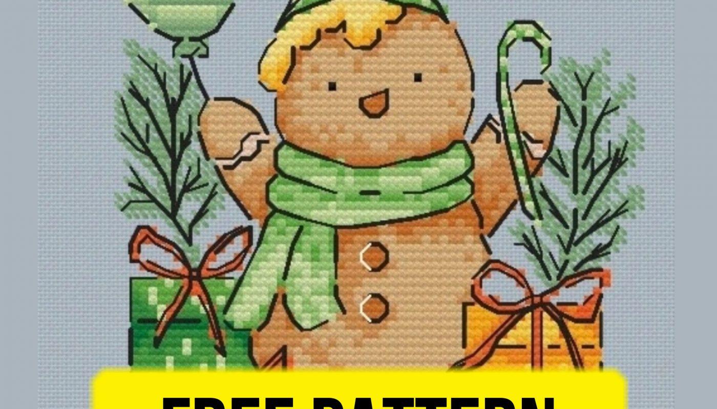 Gingerbread Man - Free Christmas Cross Stitch Designs Pattern