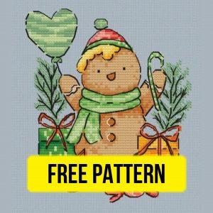 Gingerbread Man - Free Christmas Cross Stitch Designs Pattern