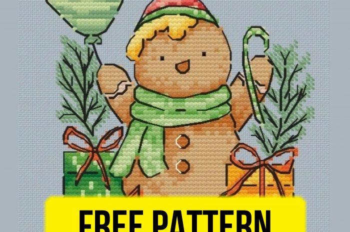 “Gingerbread man” – free cross stitch pattern