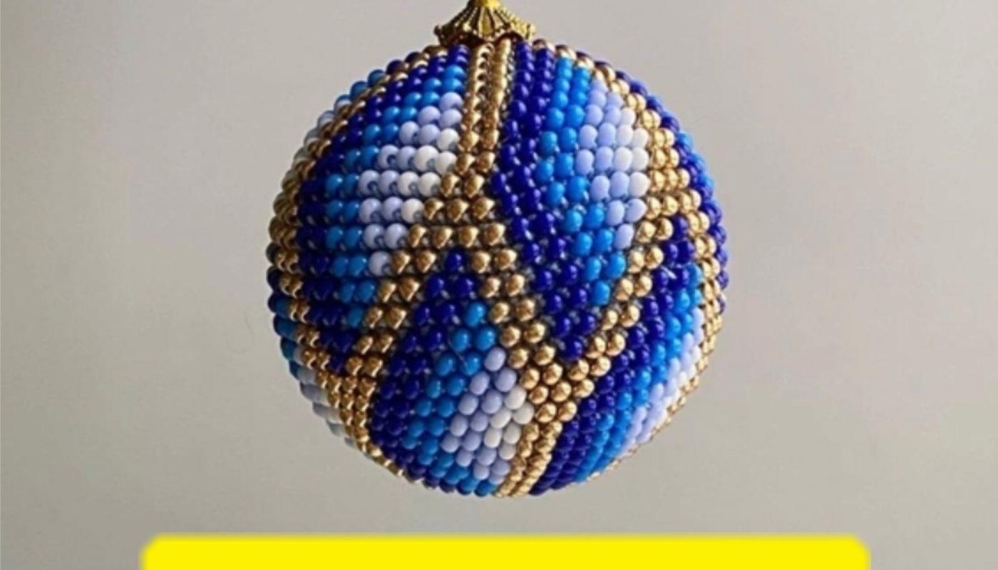 Christmas Ball - Free Beading Pattern New Year For Beginners