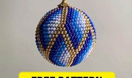 Christmas Ball - Free Beading Pattern New Year For Beginners