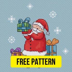 Christmas Present - Free Cross Stitch Pattern Embroidery Designs