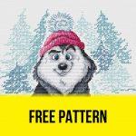Husky - Dog Free Cross Stitch Pattern Download Animals PDF