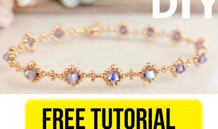 Diamond Bracelet - Free Beading Tutorial for Beginners Jewelry