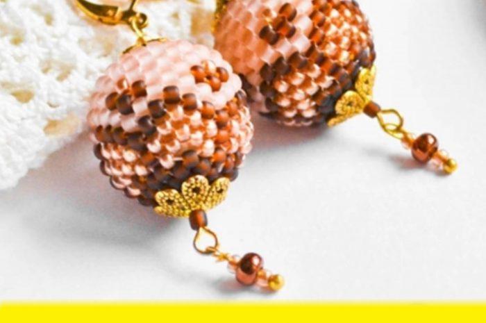 “Beaded earrings” – free easy beading tutorial