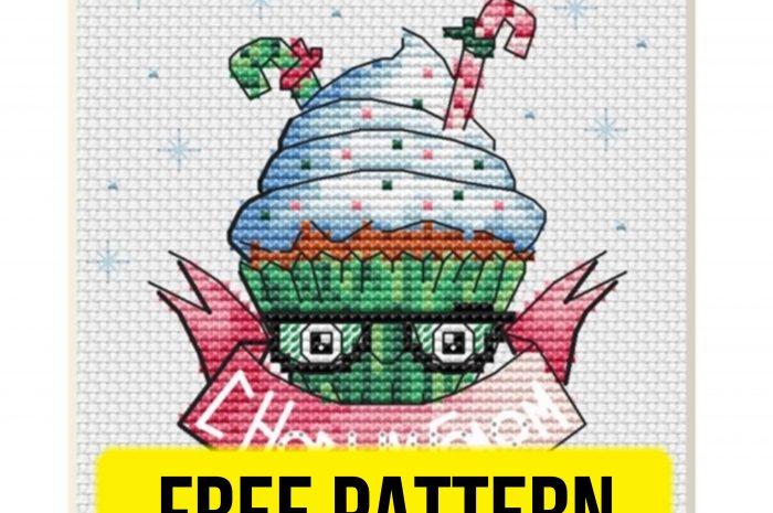 “Winter cupcake” – free cross stitch pattern