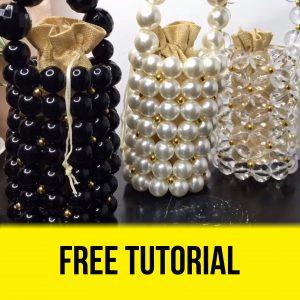 DIY Perl Beaded Bag - Free Beading Tutorial Handmade Gift Idea