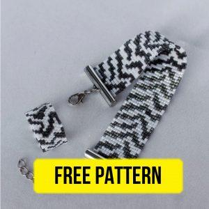 Zebra Jewelry - Free Beading Pattern Ring Bracelet Download