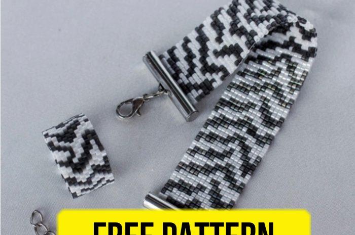 “Zebra jewelry” – free beading pattern