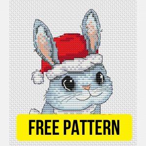 Rabbit 2023 New Year - Free Cross Stitch Pattern Christmas