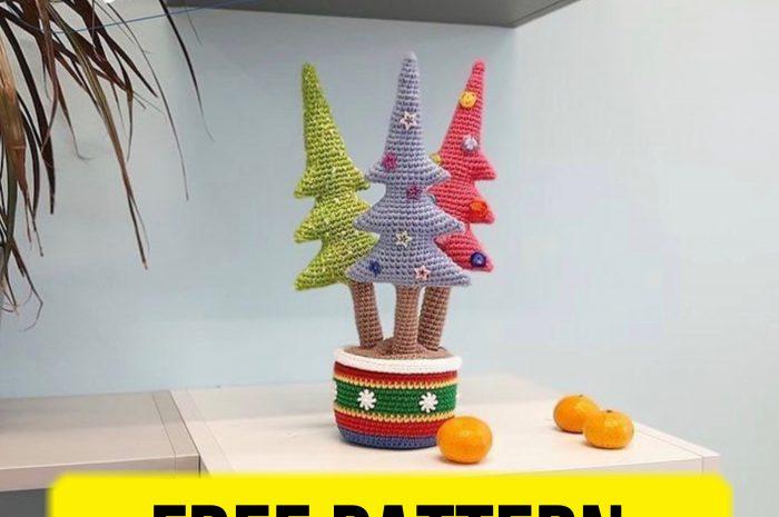 “Christmas trees” – free crochet pattern