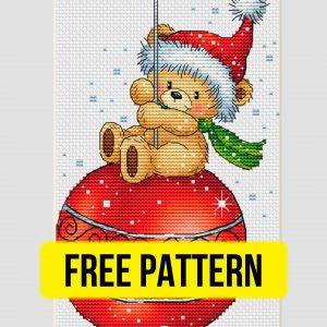 Christmas Bear - Free Cross Stitch Pattern Designs New Year