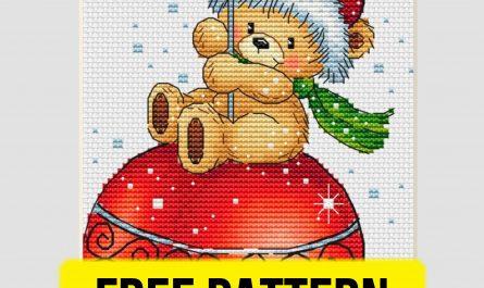 Christmas Bear - Free Cross Stitch Pattern Designs New Year