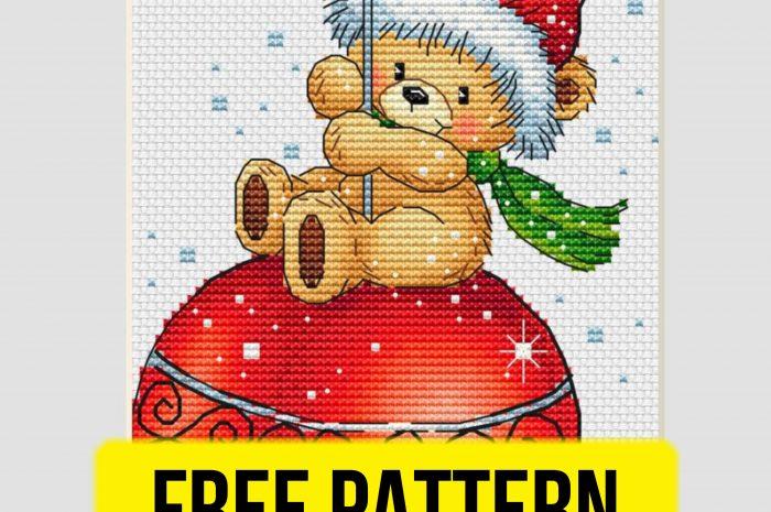 “Christmas bear” – free cross stitch pattern
